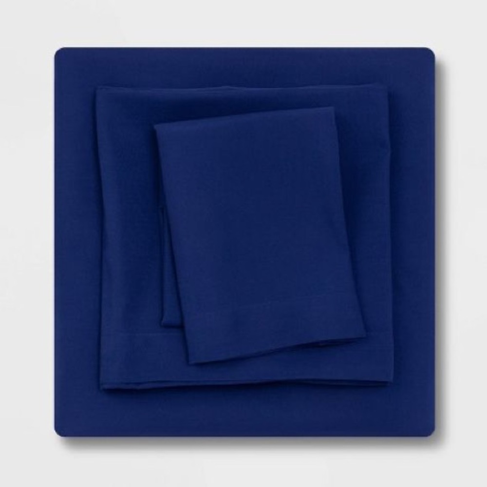 Dark Blue QUEEN Microfiber Sheet SET